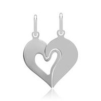 colgante corazon plata 925
