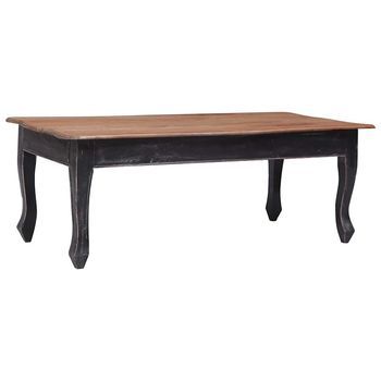 Mesa De Centro De Madera Maciza De Caoba Negra 120x60x45 Cm Vidaxl