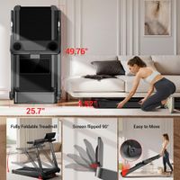 caminadora plegable robore l20 motor silencioso de 35hp cinta de 40x107cm de ancho con amortiguacion inclinacion del 15 14kmh capacidad de carga de 180kg gimnasio en casa con sensor de