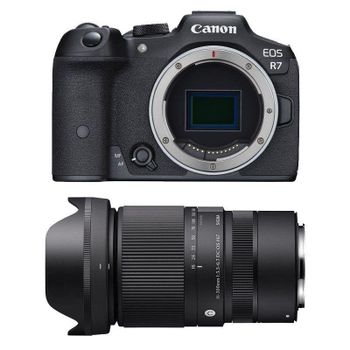 Cámara Mirrorless Canon EOS R7 32.5MP 4K 16-300mm APS-C WiFi Bluetooth