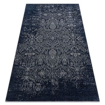 Alfombra Wool Jade 45008/500 Ornamento Azul Oscuro / Beige Osta 160x230 Cm