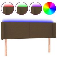 cabecero accesorio para dormir dormitorio mueble led 147 x 16 x 7888 cm tela marron oscuro tdl0200858