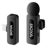 boya by v10 micr fono de solapa inal mbrico android usb c negro