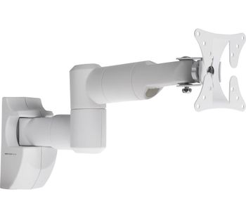 PROPER Swing Arm Full Motion TV Bracket, White