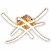 Lafón Led Pan De Oro 47x47cm 26w | Diseño Moderno En Acero Y Aluminio, Luz Neutra