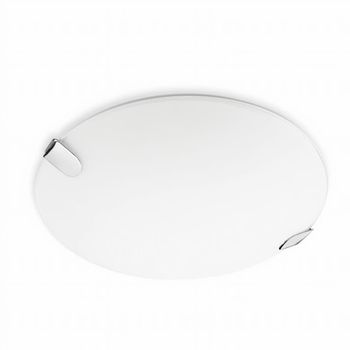 Plafón de techo led acero plateado 50x50x10 cm