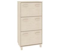 vidaxl zapatero hamar madera pino maciza marron miel 595x35x117 cm