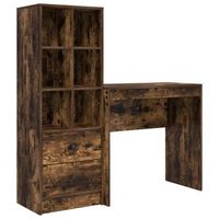 escritorio roble ahumado 1255 x 40 x 127 cm 2 uds vidaxl