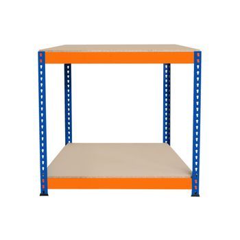 Banco De Trabajo De Garaje Con 2 Niveles 300kg Estación De Trabajo Diy 90 X 60 X 90cm
