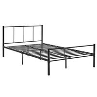 cama de adulto de metal con lamas metalicas estructura de acero negro 120 x 200 cm 030002692