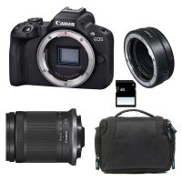 camara mirrorless canon eos r50 242mp 4k 18-150mm is stm wifi bluetooth