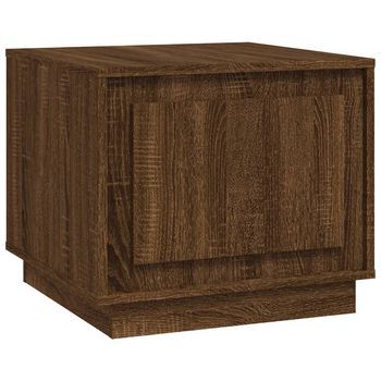 Mesa De Centro，mesa Auxiliar，mesa De Café Madera Contrachapada Roble Marrón 51x50x44 Cm