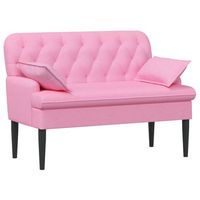 sofa amoroso con botones acolchados rosa 111 x 68 x 80 cm tela vidaxl