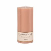 vela perfumada estriada color rosa alt 15 cm