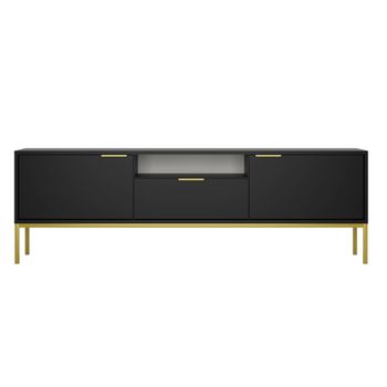 Mueble tv 175 cm tableros de partículas negro