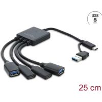 usb hub delock 4 puertos usb-a y usb-c 5000 mbits