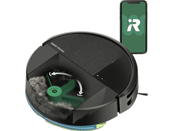 Robot friegasuelos - iRobot Roomba® 205 Combo DustCompactor, 1820 ml, 12.8V, Autonomía 3h, Negro