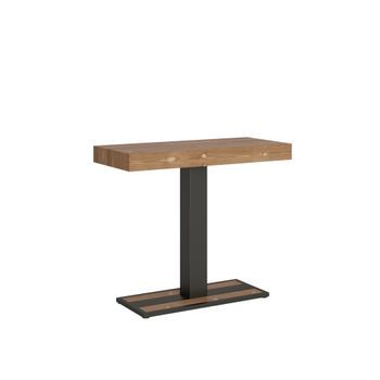 Consola Extensible 90x40/190 Cm Capital Small Estructura Abeto Teñido Antracita