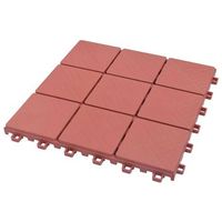 tile de decking 10 uds rojo 305 x 305 x 22 cm polipropileno vidaxl