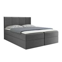 cama continental baltimore 147 doble gris tapiz somieres 184x208x103cm