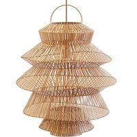 lampara colgante de ratan - boho bali - ferta natural
