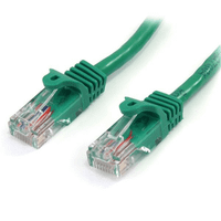 2m green snagless utp cat5e patch cable