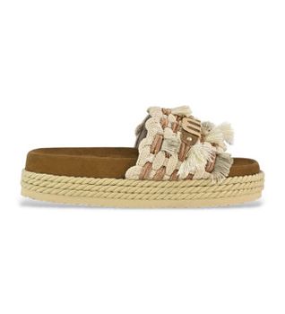 Mou para mujer. MU.SW451008K Sandalias monobanda beige (37), 1 a 3cm, Ninguno, Casual
