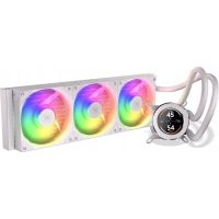 refrigeracion liquida krux hydroglance 360 lcd white 360mm 3 ventiladores argb