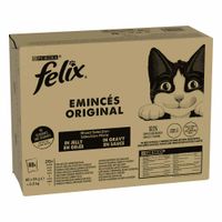 felix estandar 80 x 85 g - megapack ahorro - pack mixto de carne y pescado 4 variedades