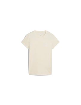 Camiseta Puma Essentials Script Mujer Beige