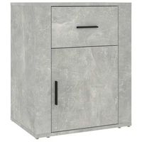 mesita de noche mesilla de noche - madera contrachapada gris hormigon 50x36x60 cm mc8022