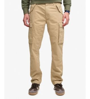 Superdry para hombre. M7011511A Pantalón cargo Slim Taper beige (34/32), Casual, Algodón