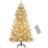 arbol de navidad nevado costway arbol de navidad con 250 luces led incorporadas 637 ramas - 180cm