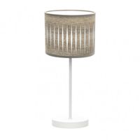 sobremesa piron 1xe14 blancomadera gris 42x17x17 cm marca fabrilamp