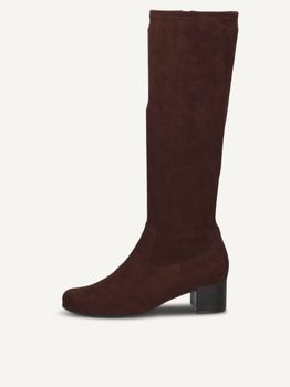 CAPRICE Boots, brown, made of Textiles with Block heel, Size 37