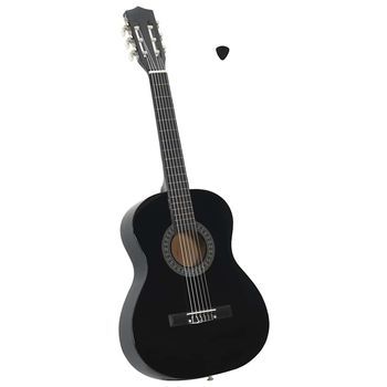 Guitarra Clásica Para Niños Y Principiantes Negro 3/4 36