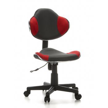 Silla Para Niños / Silla Giratoria Kiddy Gti-2 Tejido Gris / Rojo Hjh Office