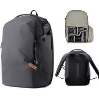mochila de 16l para dronescamaras - ligera impermeable para viajes al aire libre black