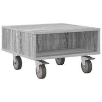 mesa lateral  mesas auxiliar con ruedas gris sonoma 505 x 50 x 30 cm
