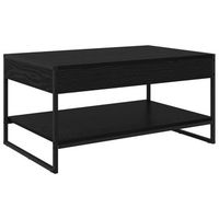 mesa de cafe roble negro 80 x 50 x 40 cm madera de ingenieria vidaxl