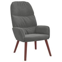 sillon reclinable de terciopelo gris oscuro vidaxl