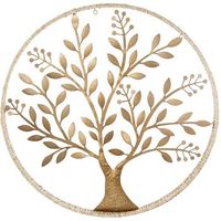 adorno pared metal 80cm arbol