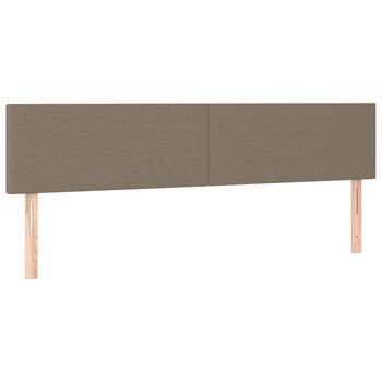 Cabeceros 2 Unidades Tela Gris Taupe 80x5x78/88 Cm