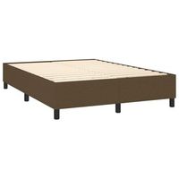 somier de laminas sobre patas estructura de cama 140x190 cm tela marron oscuro tdl0207067
