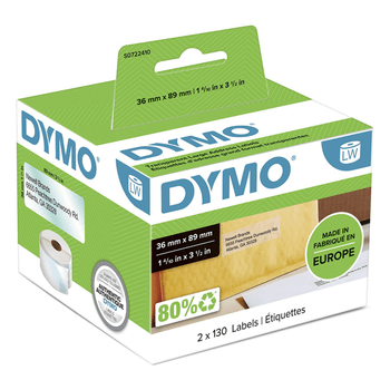 ROLLO ETIQUETAS PERMANENTE LABELWRITER 89X36MM. TRANSPARENTES DYMO SO722410