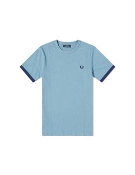 Camiseta Fred Perry Ringer azul Hombre