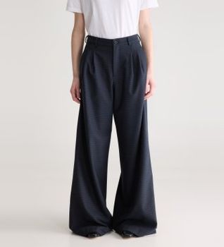 Bellerose para mujer. BW262118 C1451 Pantalón Jenoa cuadros marino (34), Casual, Poliéster