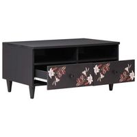 mesa de cafe - mesa de centro - mesa baja multicolor 80 x 54 x 40 cm madera de mango maciza