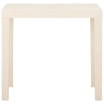 Mesa De Jardín，mesa Para Exteriores，mesa De Patio De Plástico Blanca 79x65x72 Cm