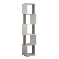 estanteria de esquina 5 estantes l35 cm - blanco